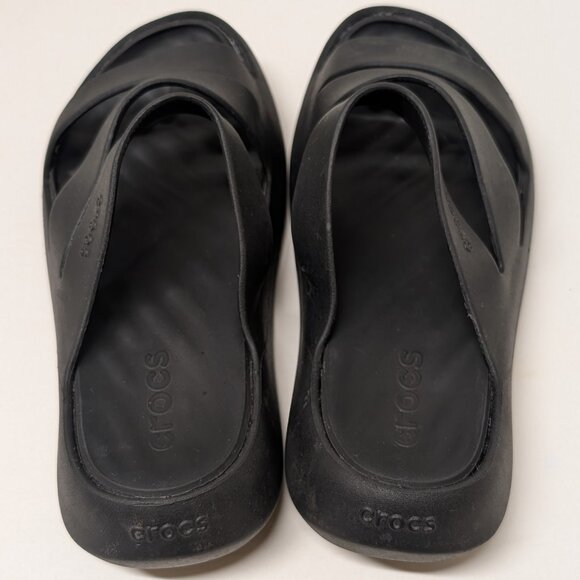 Crocs Getaway Strappy Slide Sandals in Black - Picture 8 of 16